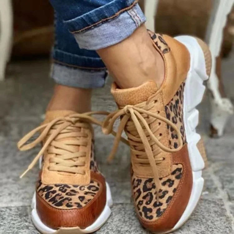 Women's Naomi | Women's Orthopaedic Leopard Trainers