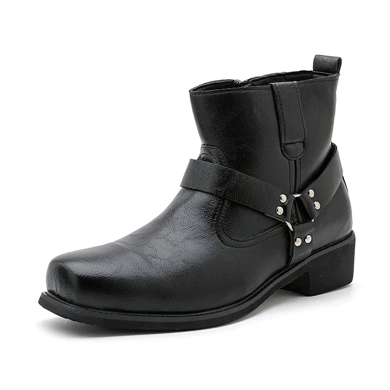 Newell | Men's Cowboy Boots  - Color:Obsidian Black;Size:38