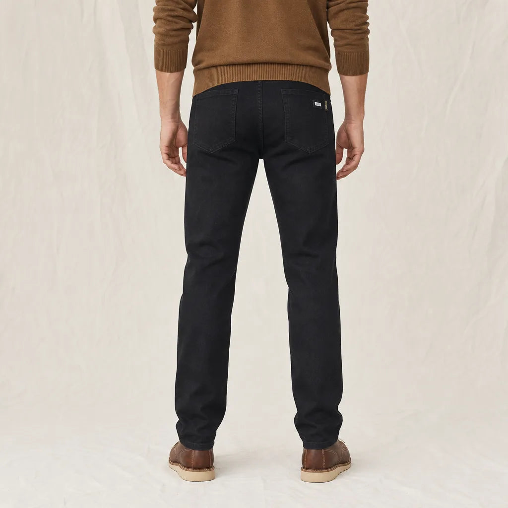 Men's Black Newman Straight Cotton Jeans