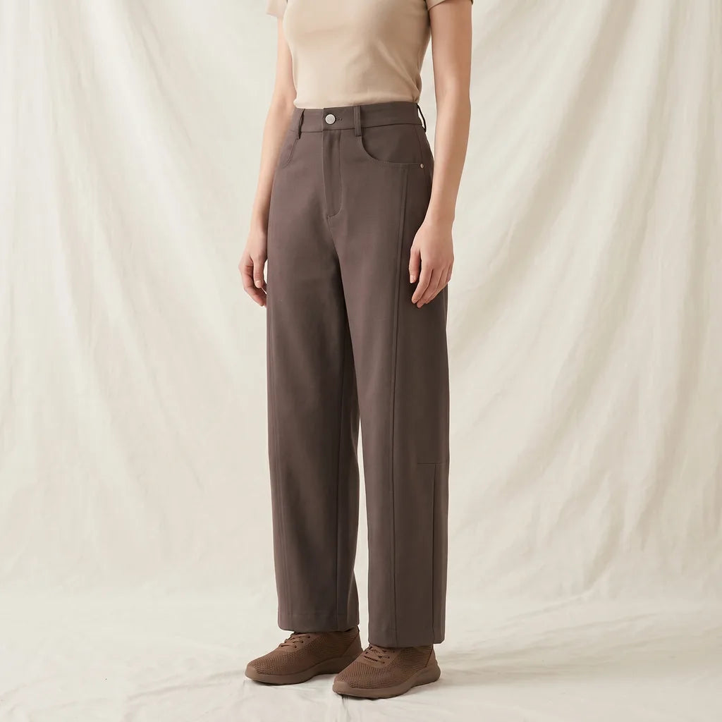 Dark Coffee Sabrina  Cotton Barrel Trousers (Copy) 6