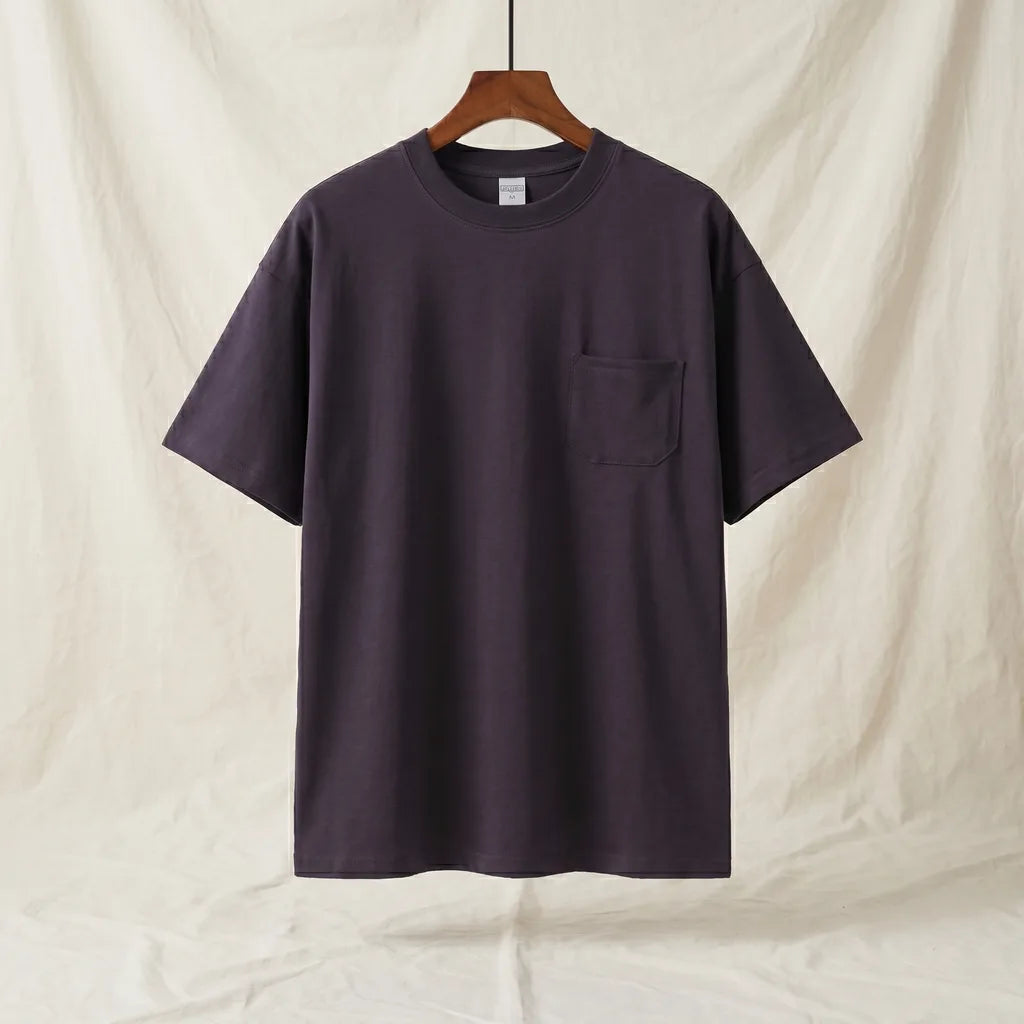 Noah Cotton Pocket T-Shirt - Color:Dark Gray;Size:XS