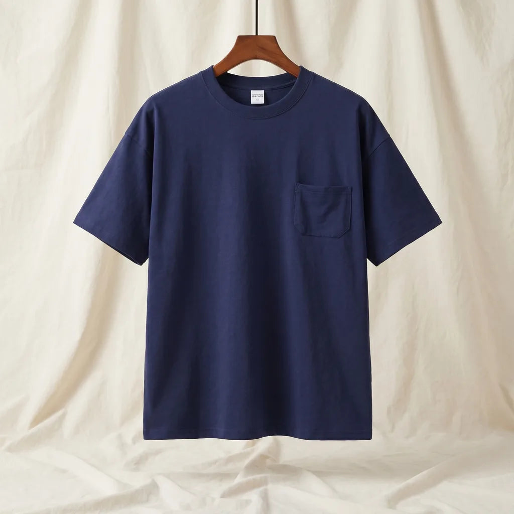 Noah Cotton Pocket T-Shirt - Color:Navy;Size:XS