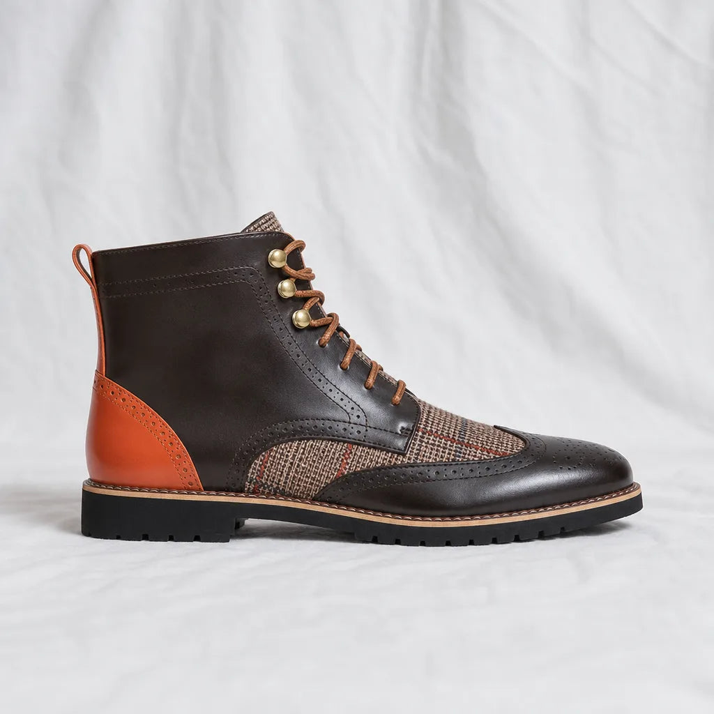 Men's Brown Harrison Lace-Up Ankle Boots