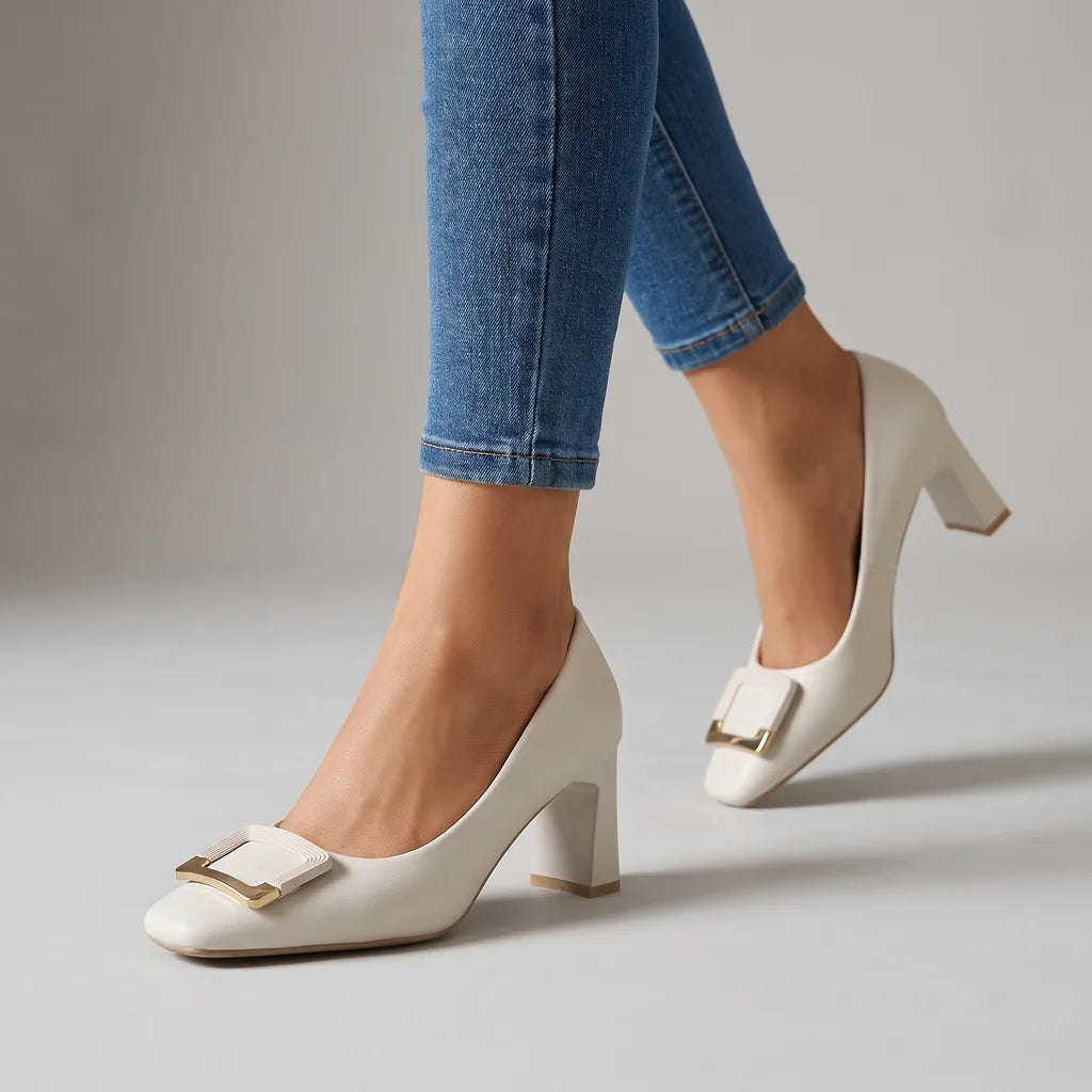 Norma | Women's High Heels   - Color:Beige;Size:35
