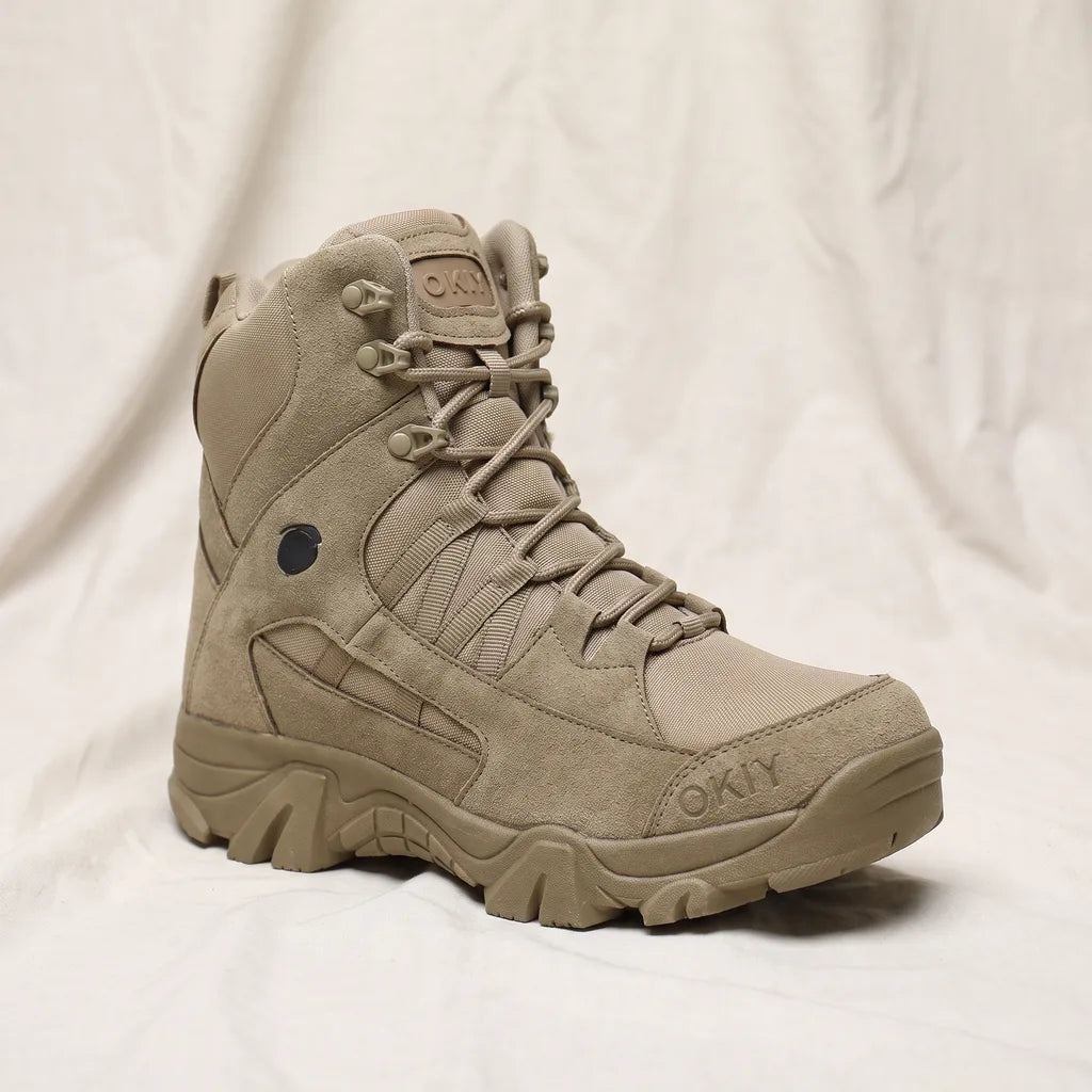 Men's Beige Alessandra High-Top Hiking Boots
