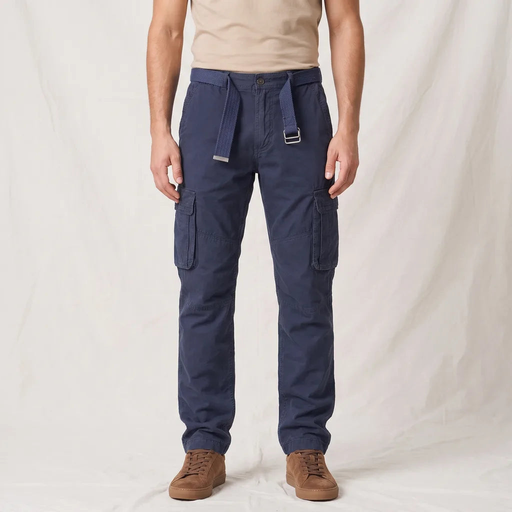 Osric | Men's Cargo Trousers - Color:Blue;Size:30