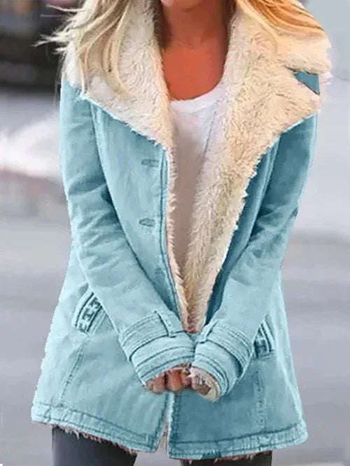 Pandora | Women's Sherpa Trench Coat - Color:Blue;Size:XS