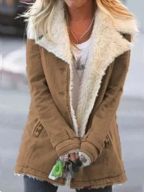 Pandora | Women's Sherpa Trench Coat - Color:Brown;Size:XS