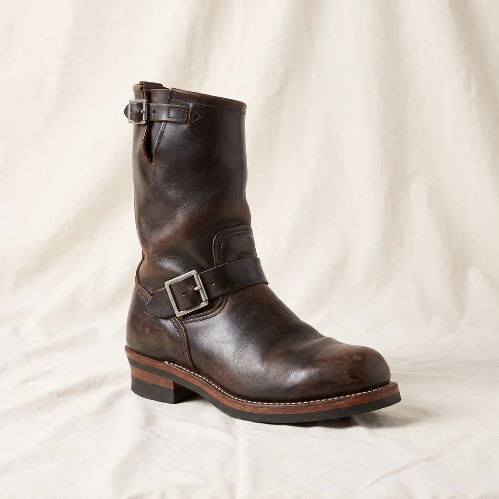 Men's Retro Brown Ennis | Men's Vintage Leather Boots -No Match