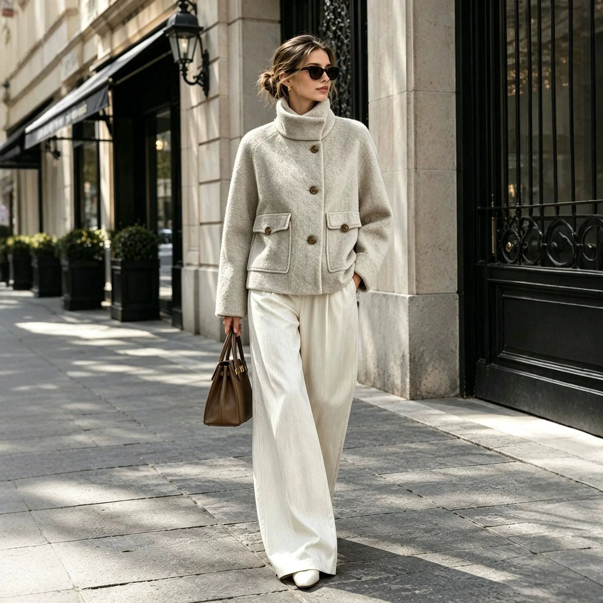Women's Peggy | Women's High-Neck Plush Pocket Coat