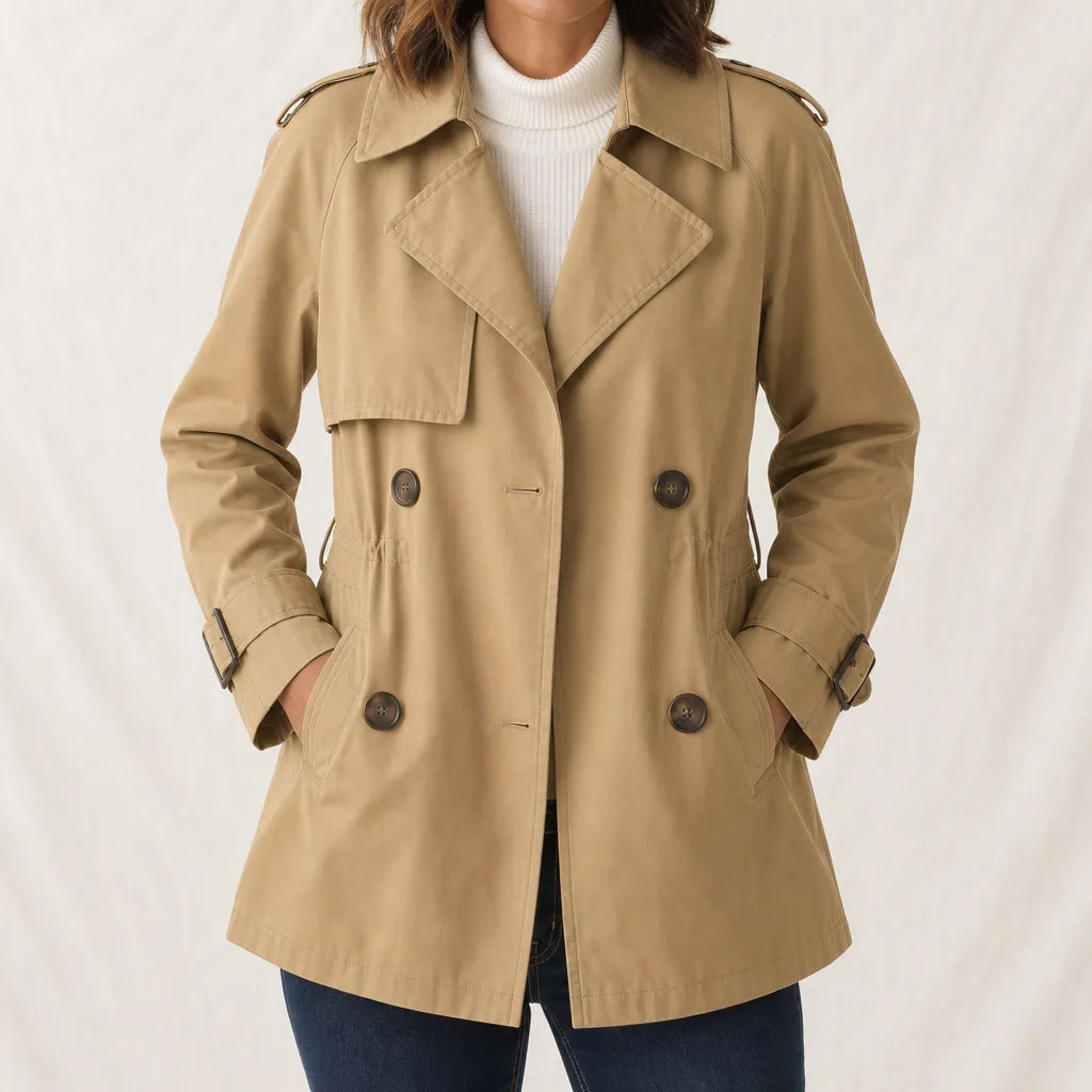 Pennington | Women's Trench Jacket - Color:Khaki;Size:S