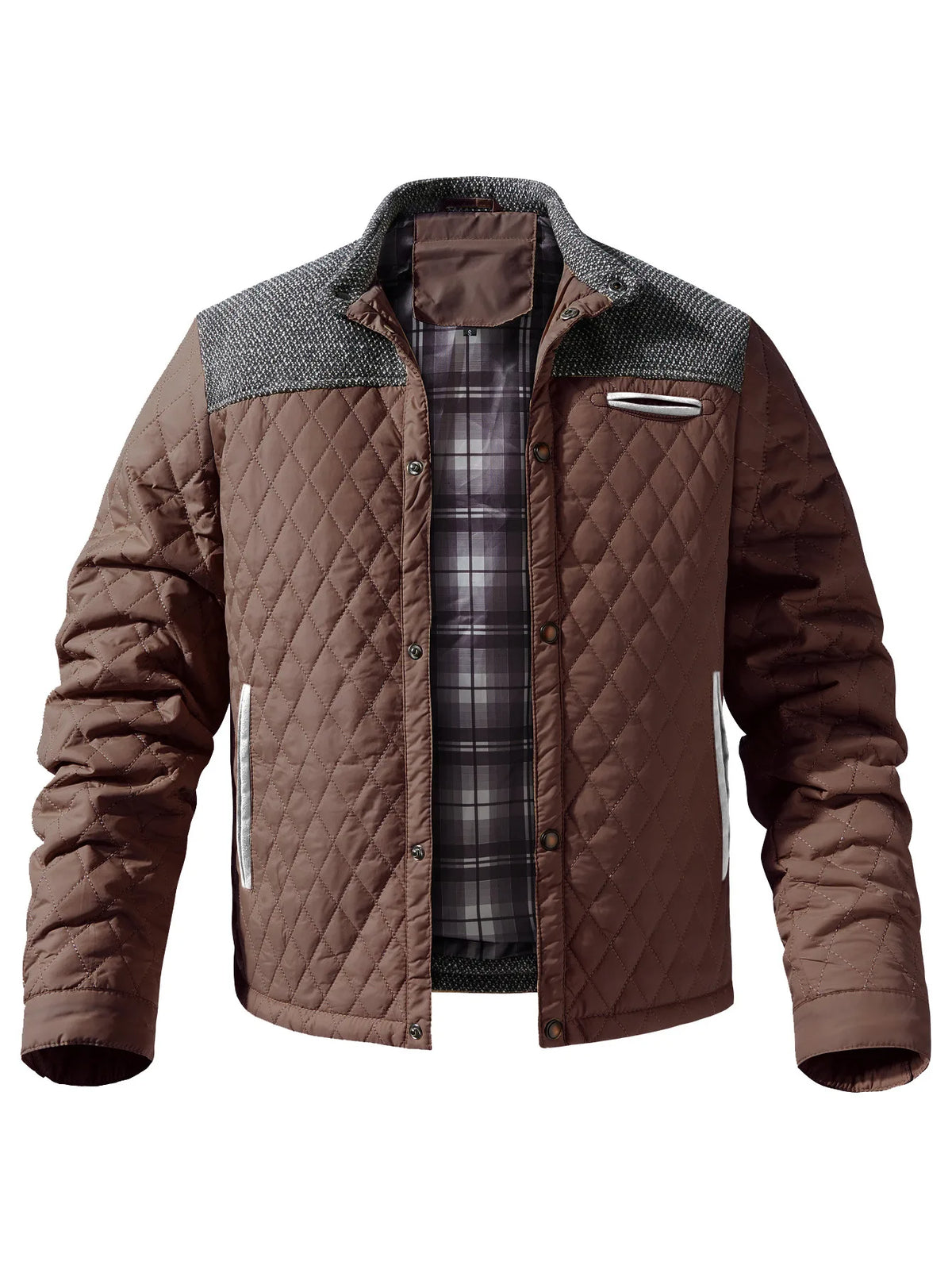 Pierson | Men's Quilted Jacket - Color:Coffee;Size:XS