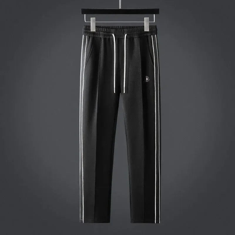 Men's Tracksuit Set Zip-Up Jacket Joggers Black 3.webp