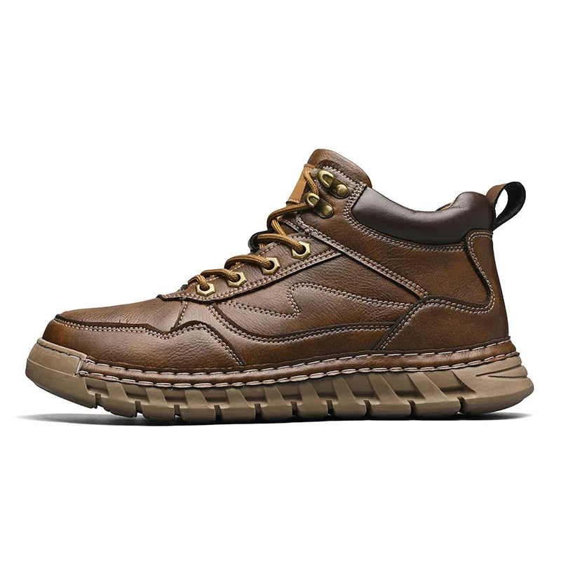 Rayburn | Men's Leather Trainer Boots - Color:Brown;Size:38