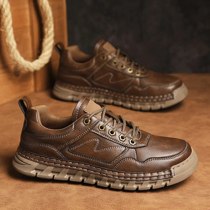 Men's Brown Rayburn | Men's Leather Trainers