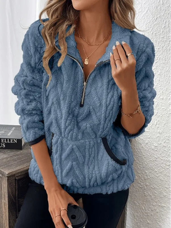 Rebecca | Women's Knitted Jumper - Size:XS;Color:Blue