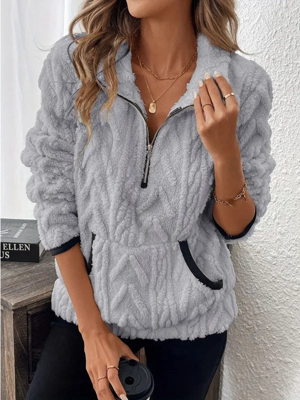 Rebecca | Women's Knitted Jumper - Size:XS;Color:Grey