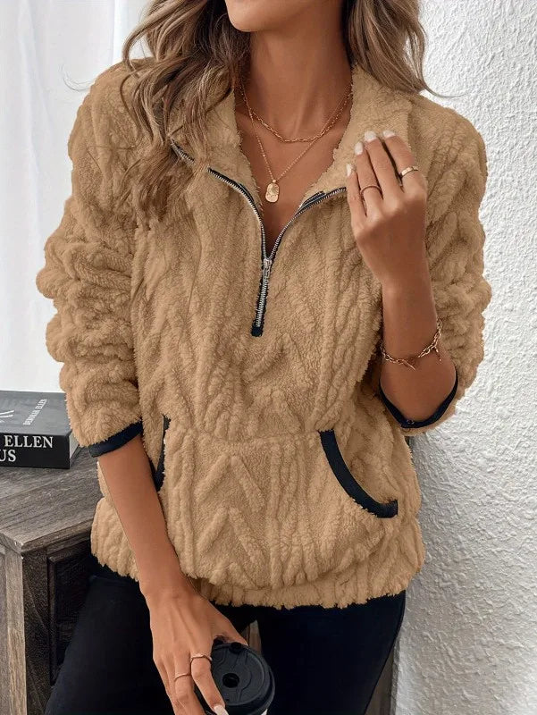 Rebecca | Women's Knitted Jumper - Size:XS;Color:Khaki