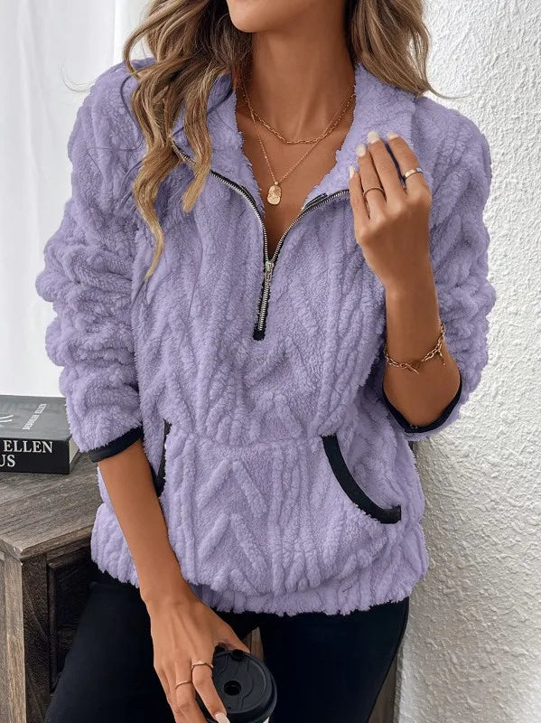 Rebecca | Women's Knitted Jumper - Size:XS;Color:Purple