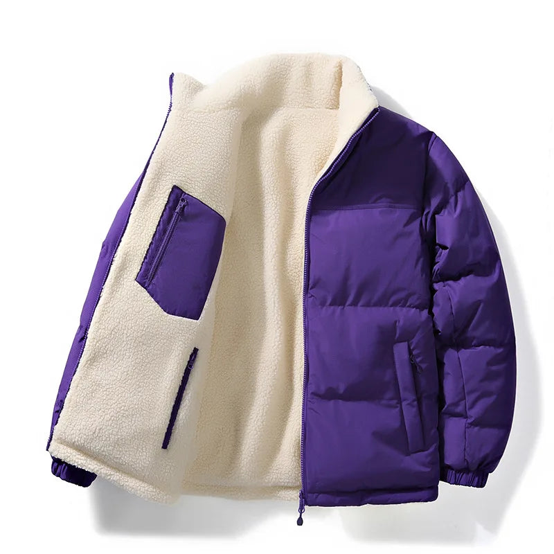 Remington | Men's Reversible Puffer Winter Jacket - Size:XS;Color:Purple