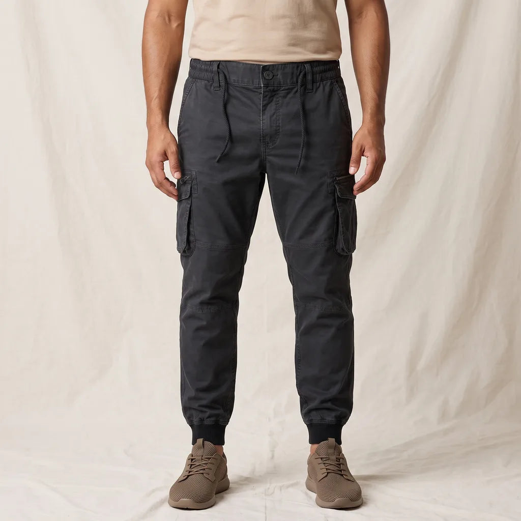Roderick | Men's Cargo Trousers - Color:Black;Size:28