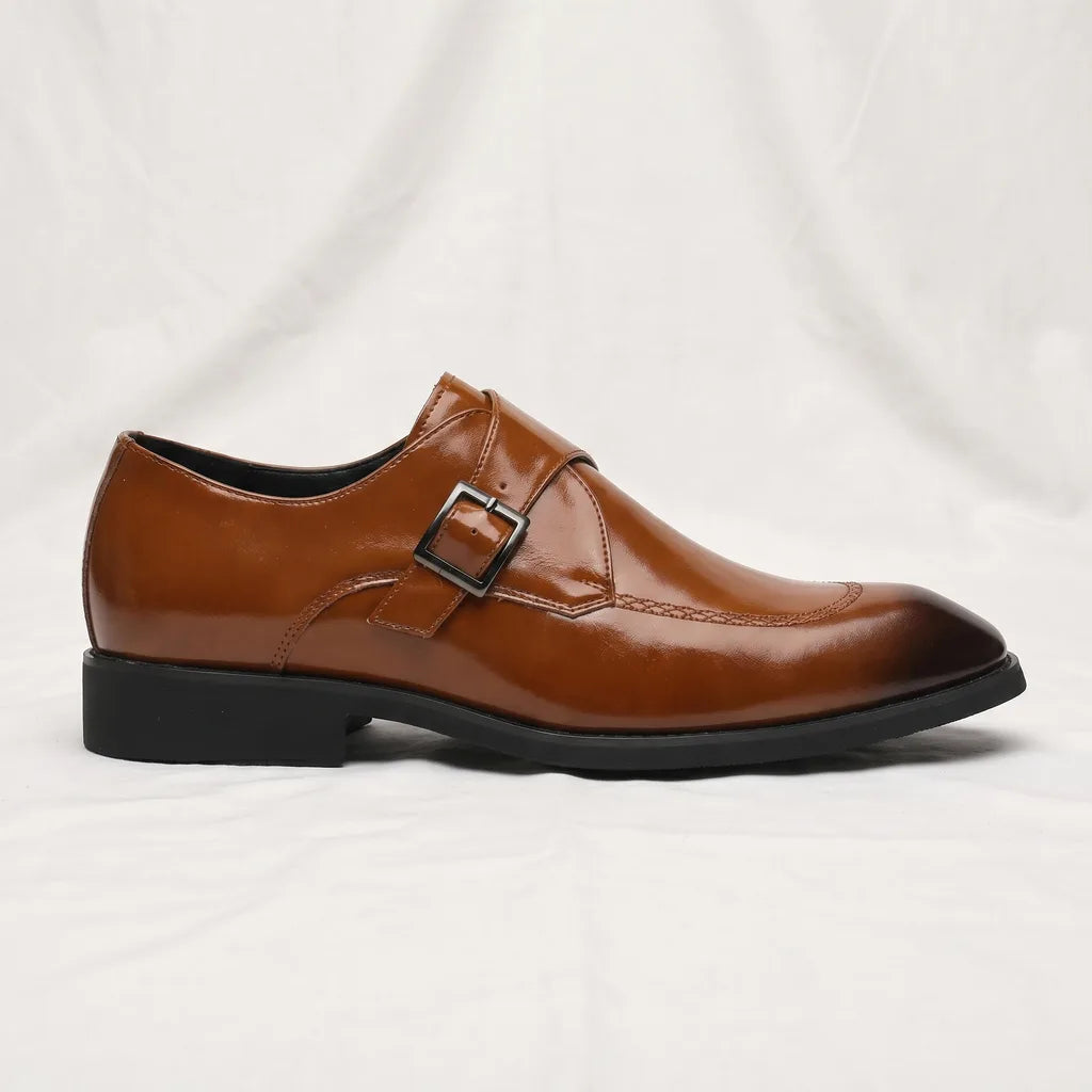 Men's Brown Ronan Buckle Loafers
