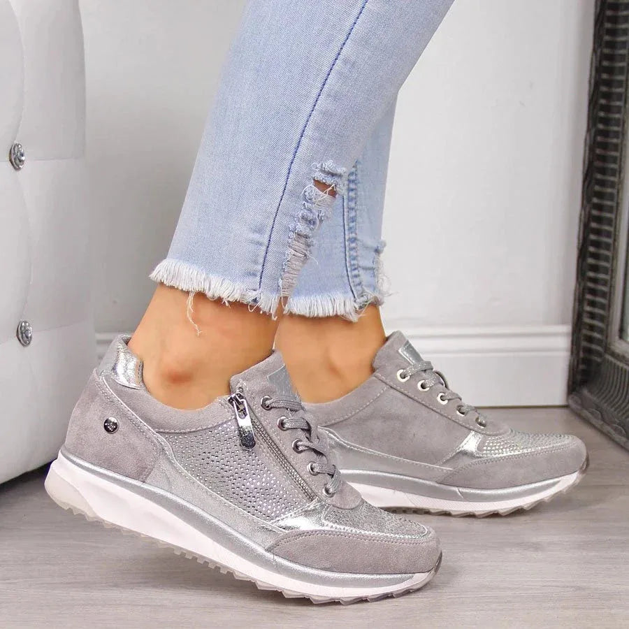 Romilly Orthopaedic Sneakers - Color:Gray;Size:35