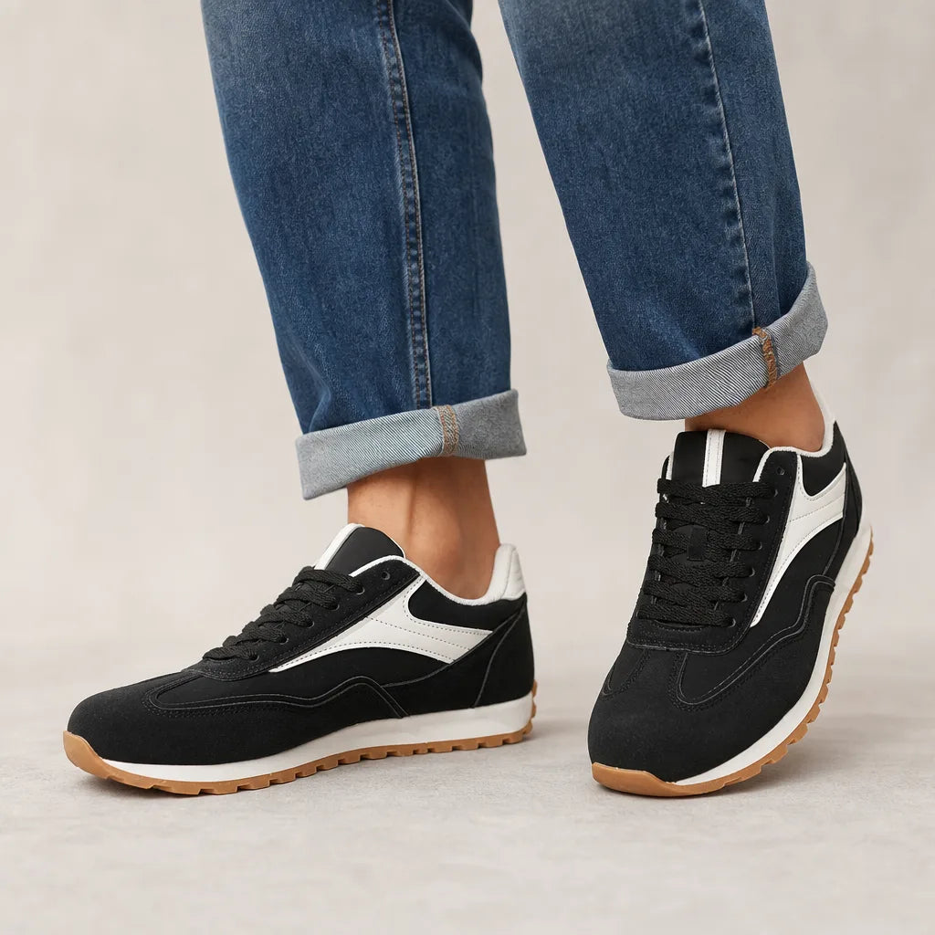 Rona Canvas Trainers - Color:Black;Size:36