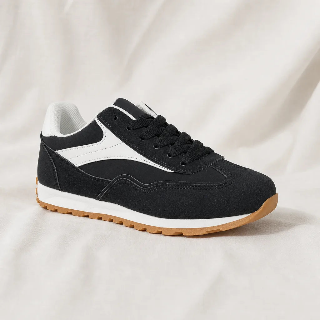 Women's Black Ronan Canvas Trainers