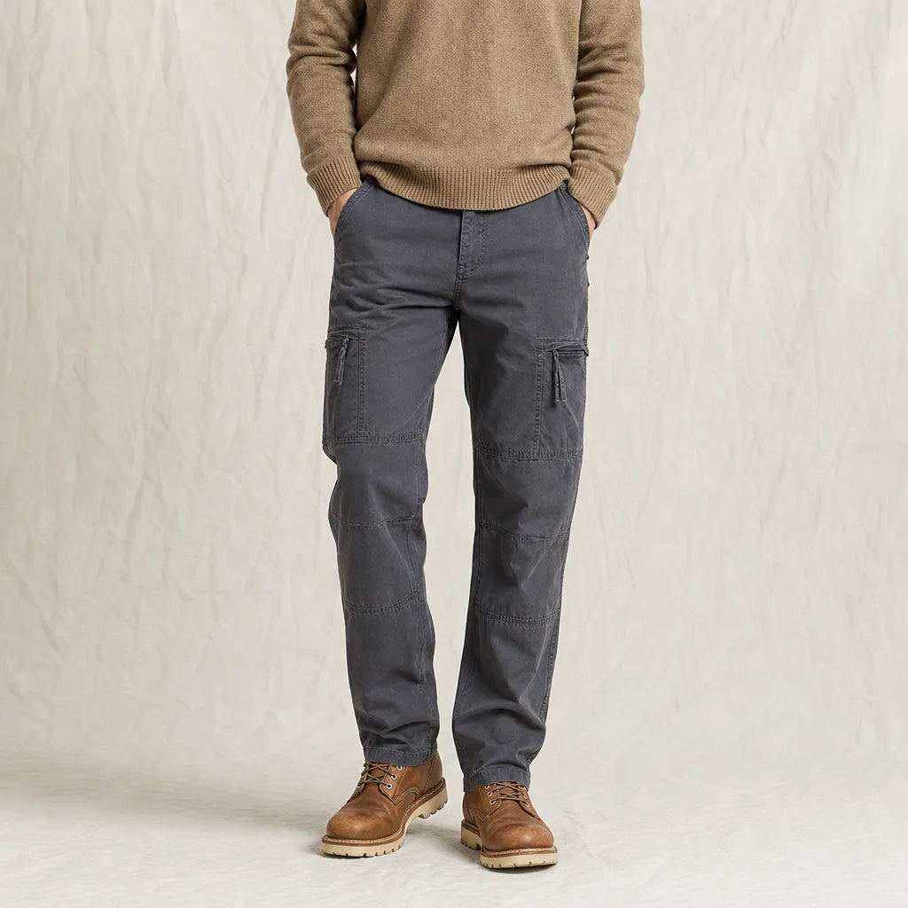 Rosa Cotton Cargo Pants - Color:Dark Gray;Size:S