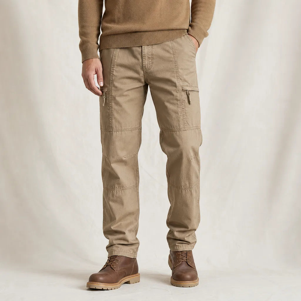 Rosa Cotton Cargo Pants - Color:Khaki;Size:S