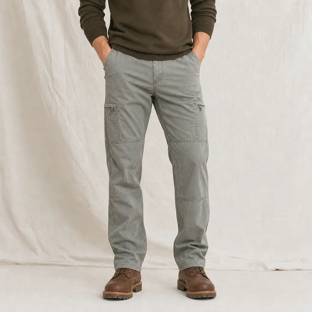 Rosa Cotton Cargo Pants - Color:Light Gray;Size:S