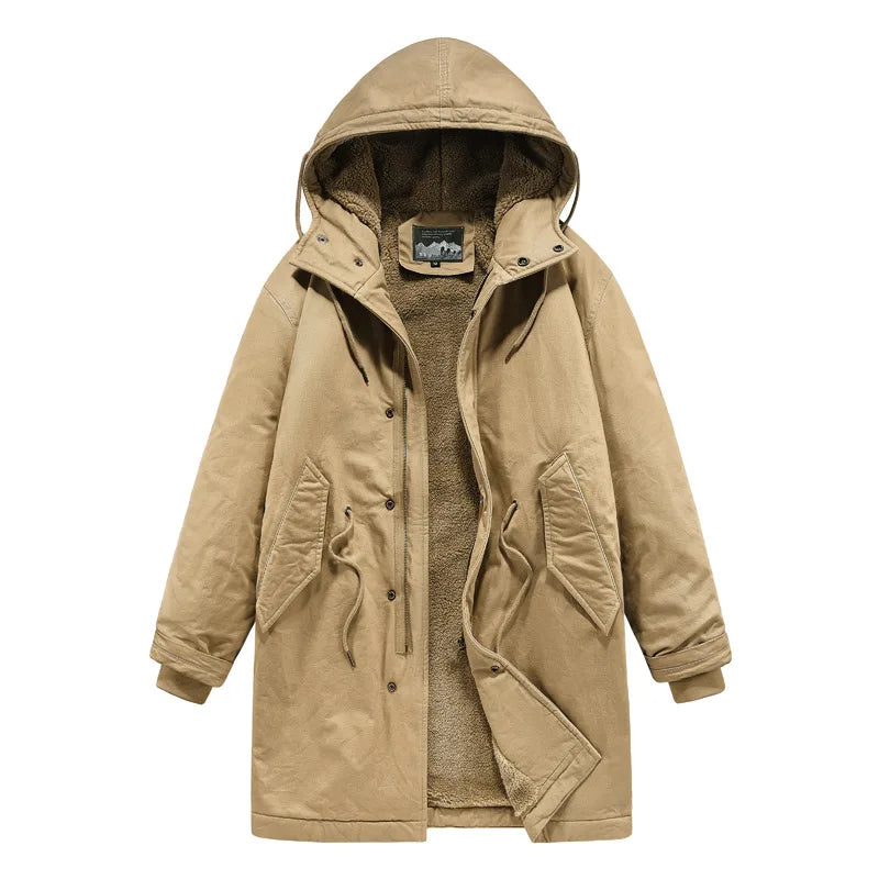 Rourke | Men's Retro M65 Trench Coat - Khaki