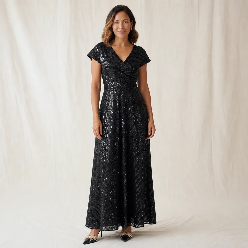 Roxbury | Women's Sequin Dress - Size:XS;Color:Black