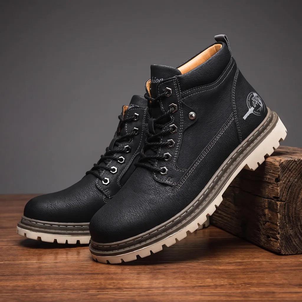 Ryland Lace Up Boots - Color:Black;Size:38