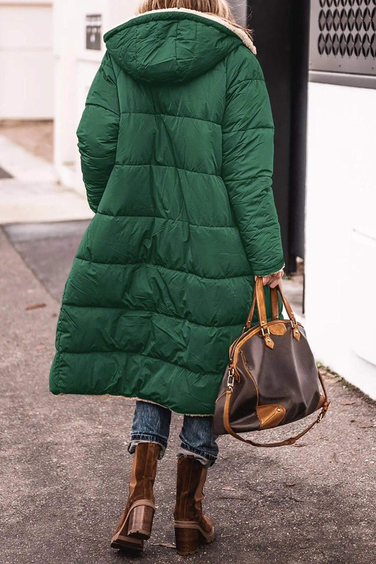 Sadie | Women's Hooded Padded Jacket - Color:Emerald Green;Size:XS