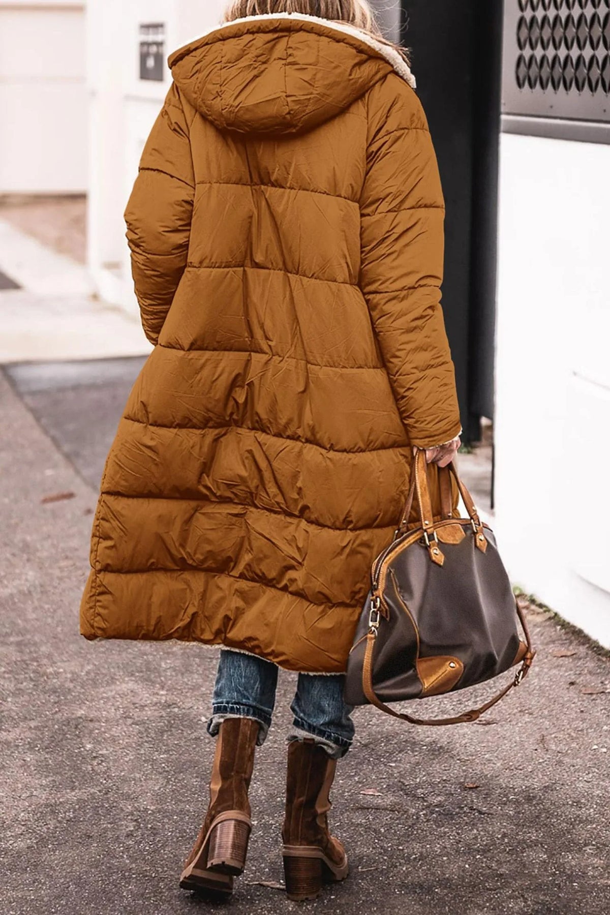 Sadie | Women's Hooded Padded Jacket - Color:Ginger Yellow;Size:XS