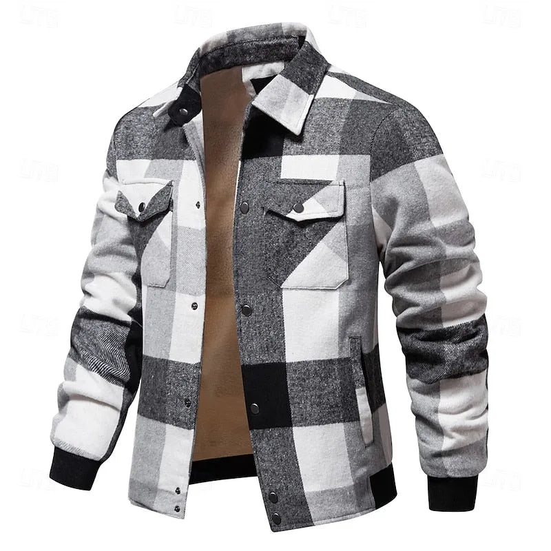 Sawyer | Rugged Check Shirt Jacket - Color:Black;Size:XS