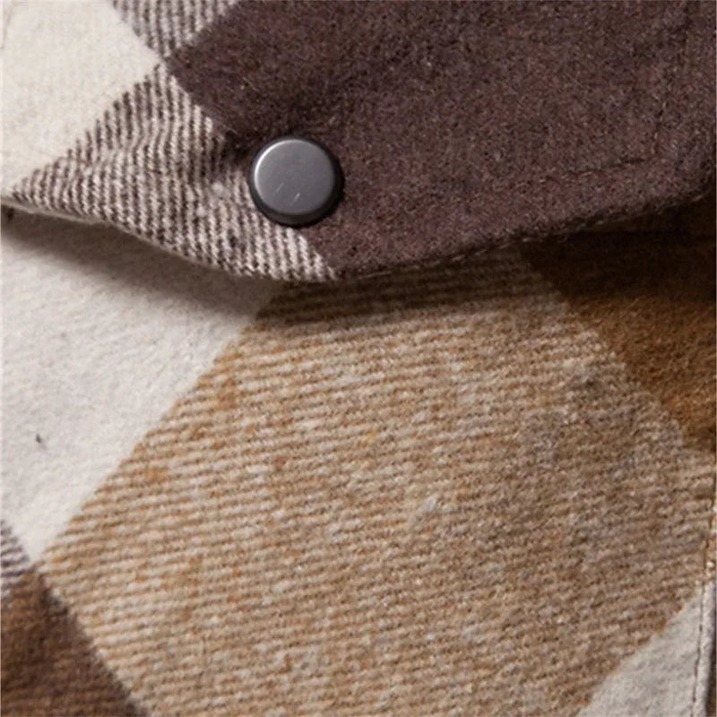 mens check jacket khaki.webp