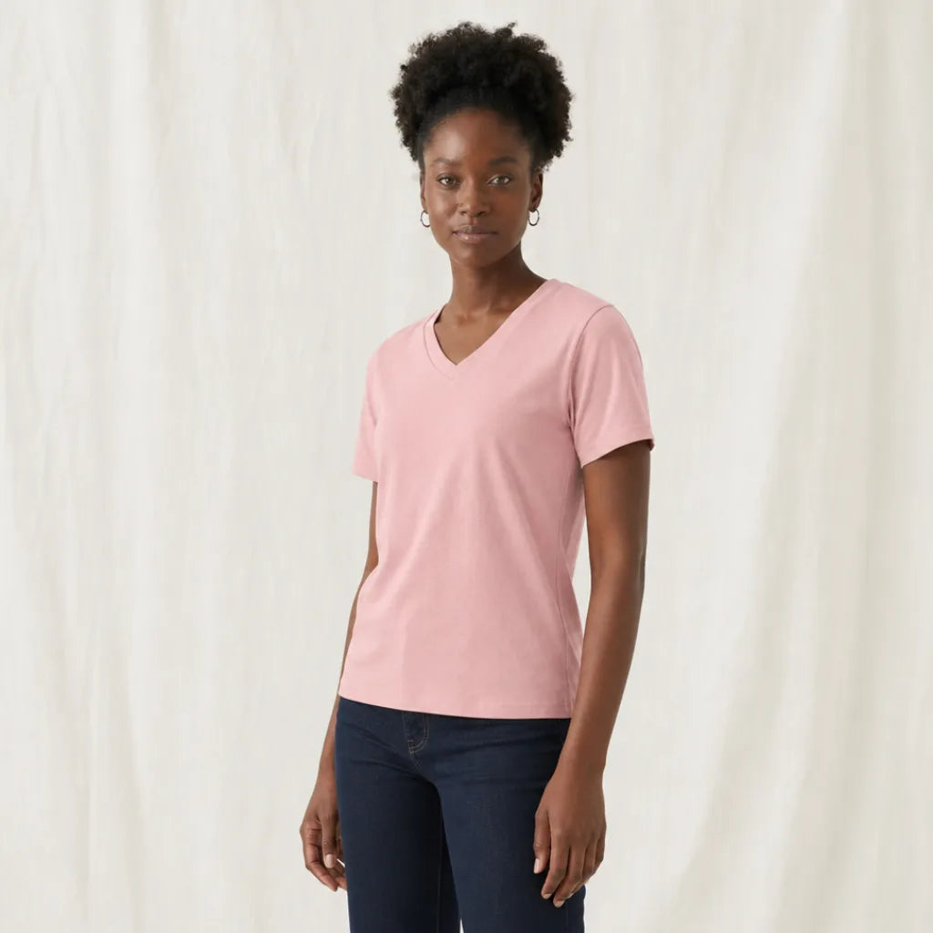 Women's Scarlett Cotton V-Neck T-Shirt