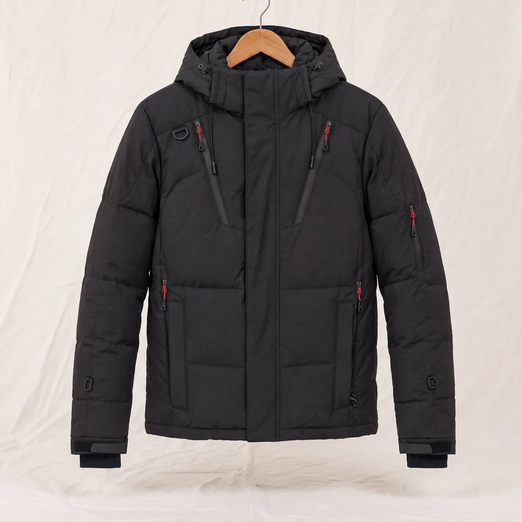 Men's Black Scarlett Hooded Puffer Jacket