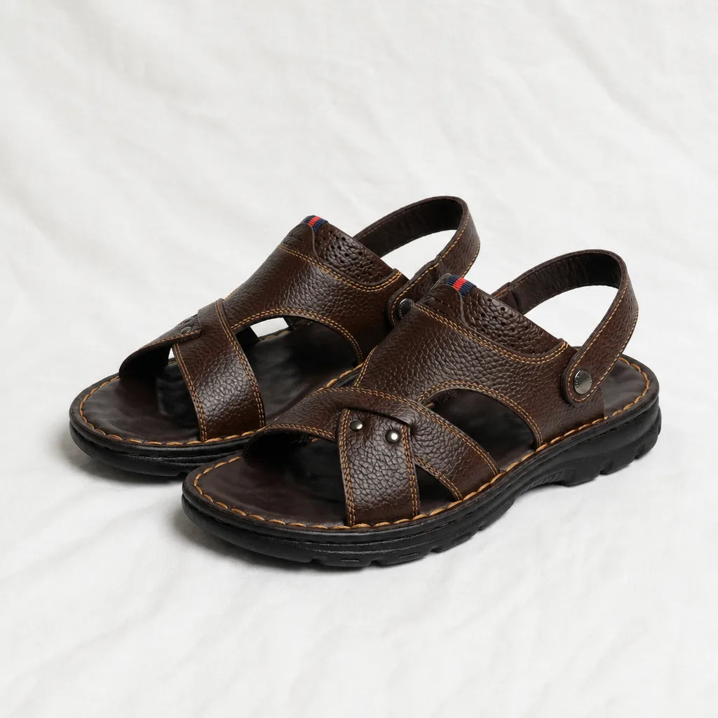 Sebastian Platform Sandals - Color:Brown;Size:38