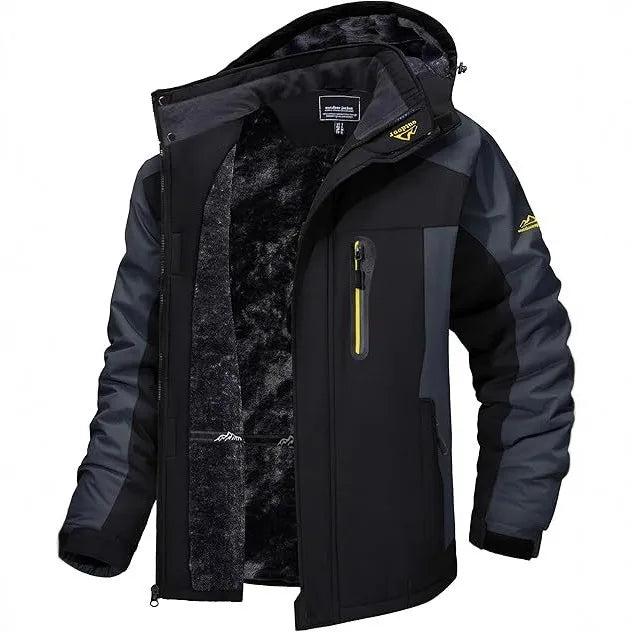 Selby | Men's Plush Lined Winter Jacket - Black