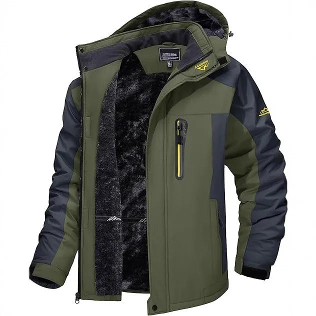 Selby | Men's Plush Lined Winter Jacket - Green