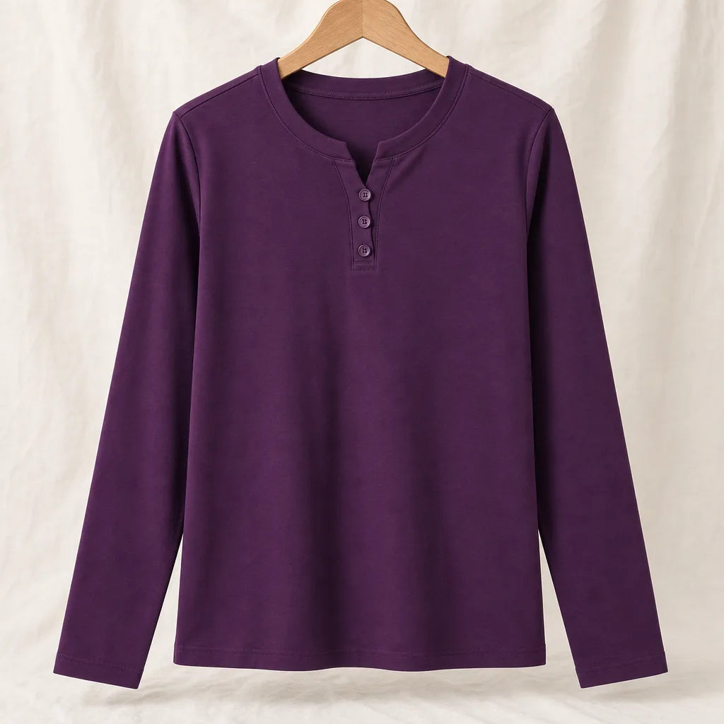 Sheffield Signature V Neck - Color:Orchid Purple;Size:S