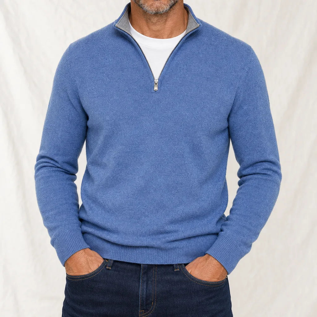 Sinclair | Men's Quarter-Zip Jumper - Color:Blue;Size:XS