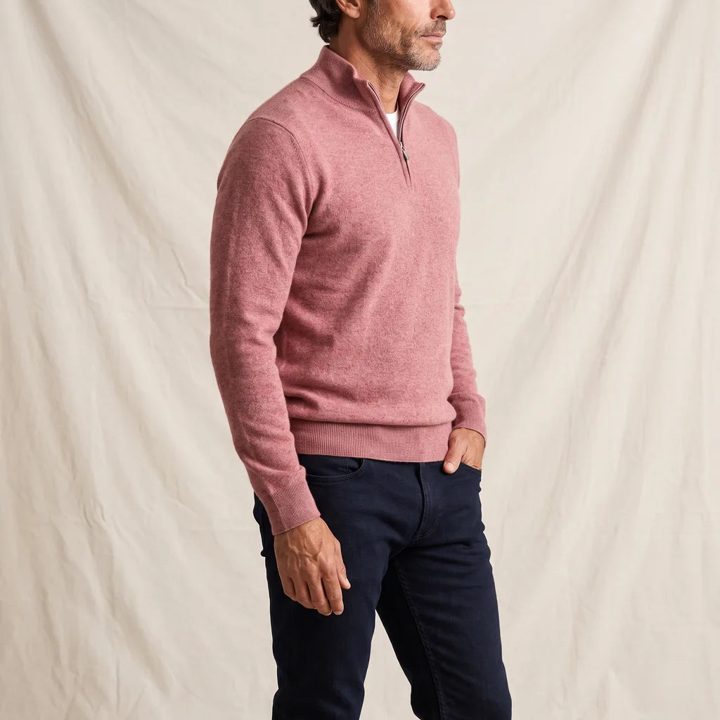 Men's Pink Pinkerton Zip Turtleneck Sweater