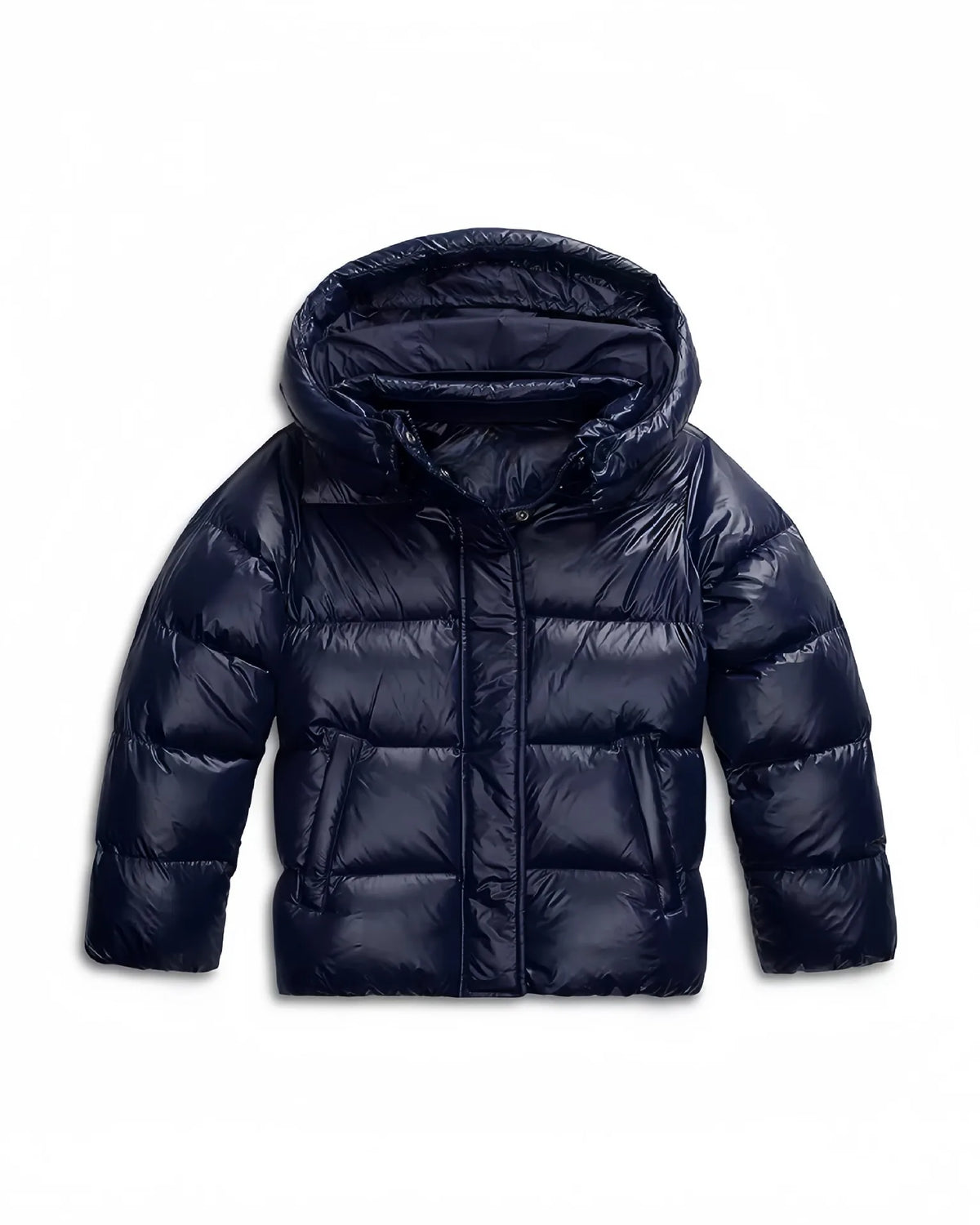Sofia | Women's Winter Hooded Puffer Jacket - Color:Dark Blue;Size:XS