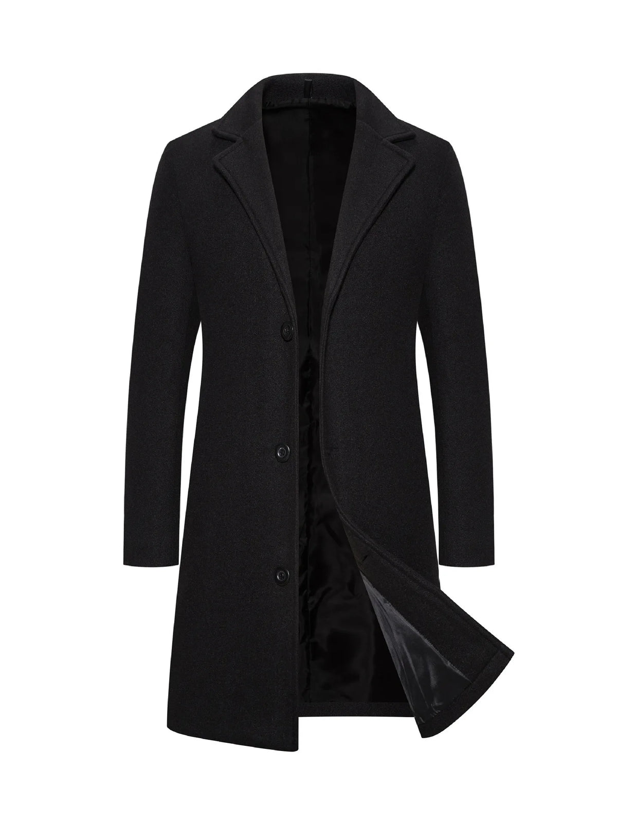 Stanford | Men's Winter Trench Coat - Size:S;Color:Black