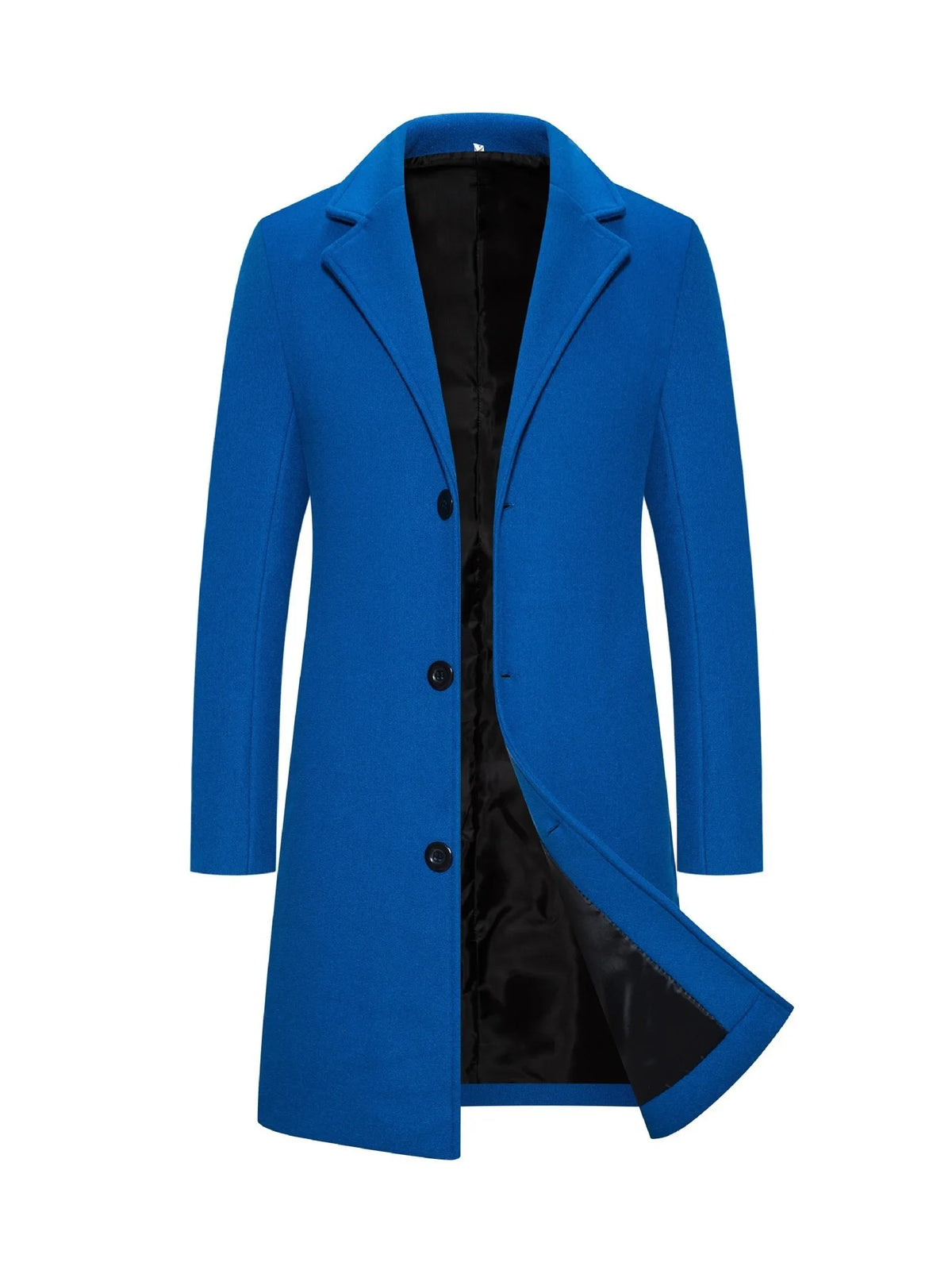 Stanford | Men's Winter Trench Coat - Size:S;Color:Blue